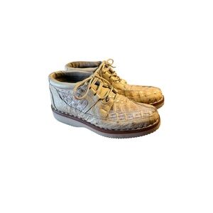 VTG Men’s Max Crocodile Leather Ankle Boots  Tan Size 7 Made In The USA